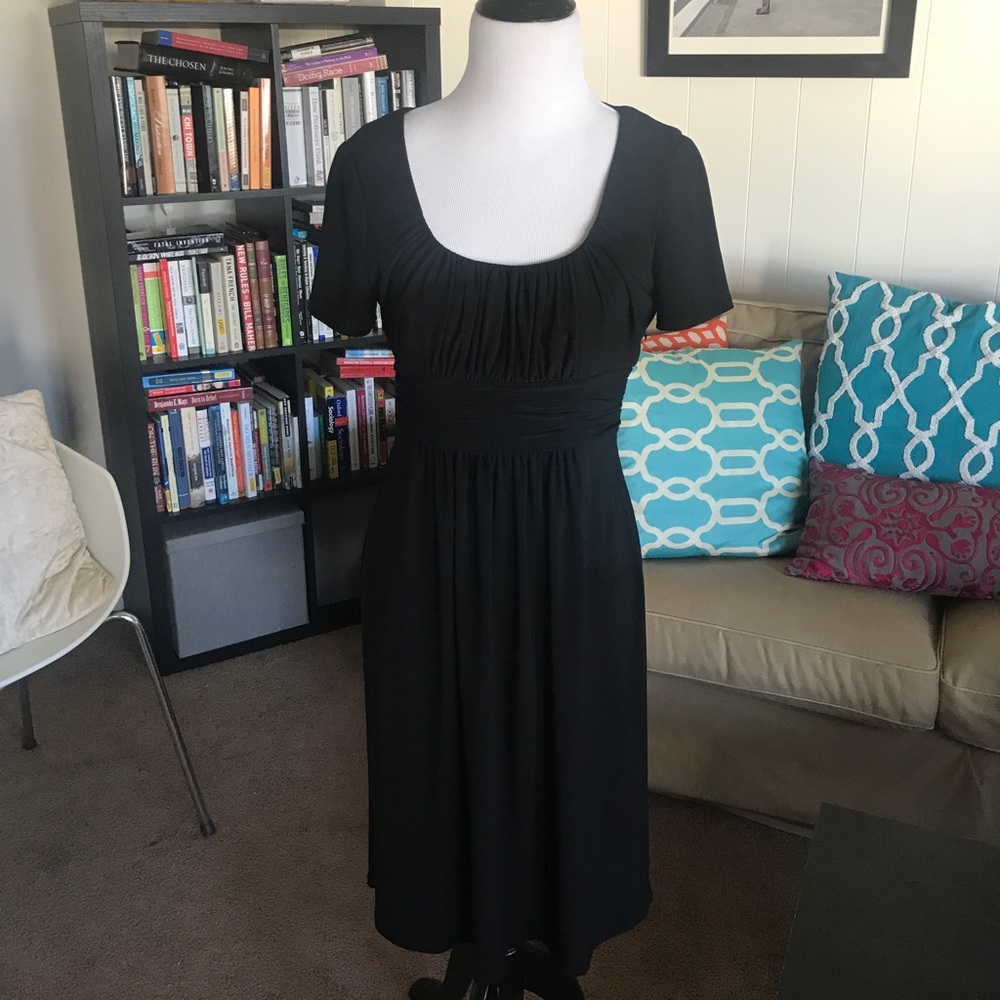 Evan Picone Little Black Dress Short Cap Sleeve